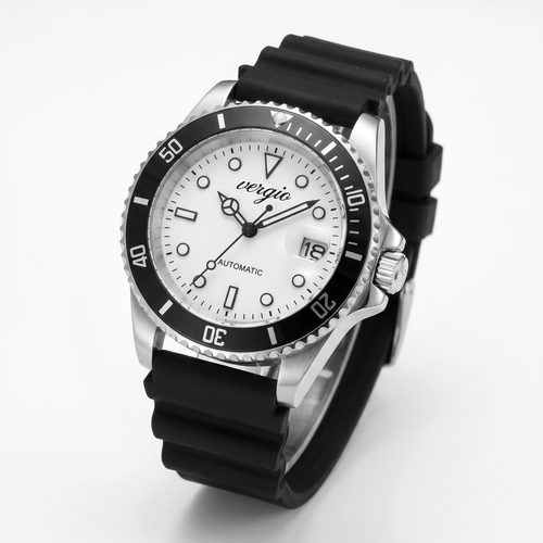 Correa de silicona con reloj Vergio esfera blanca