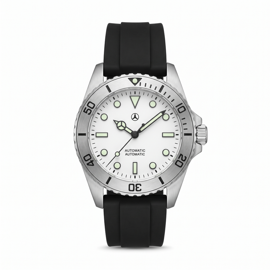 Reloj esfera blanca con correa de silicona