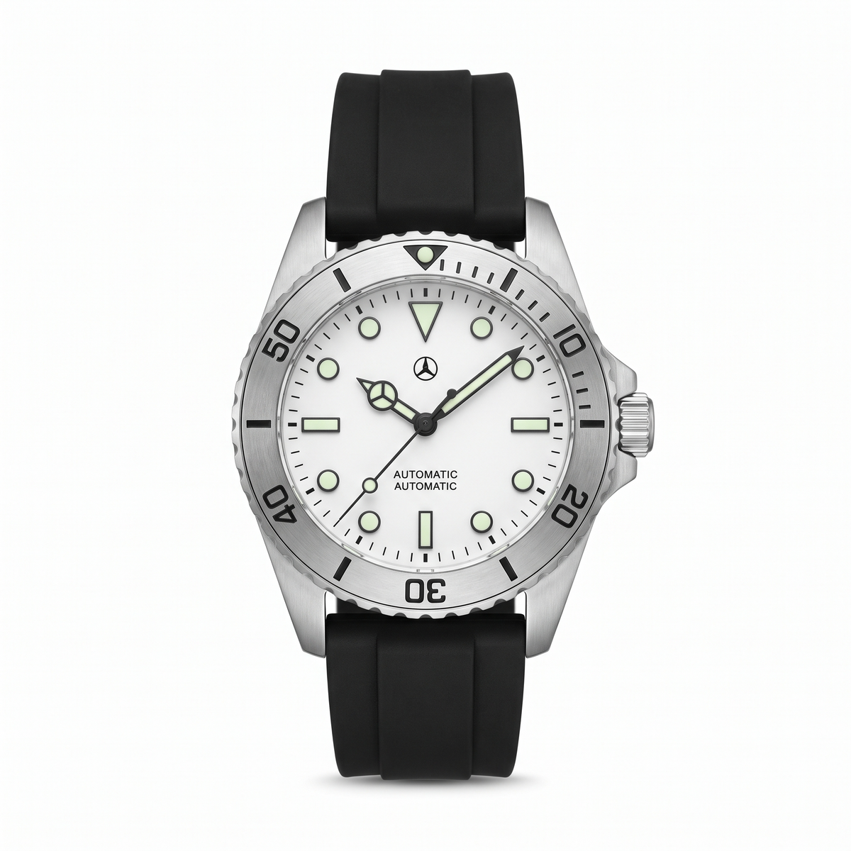 Reloj esfera blanca con correa de silicona