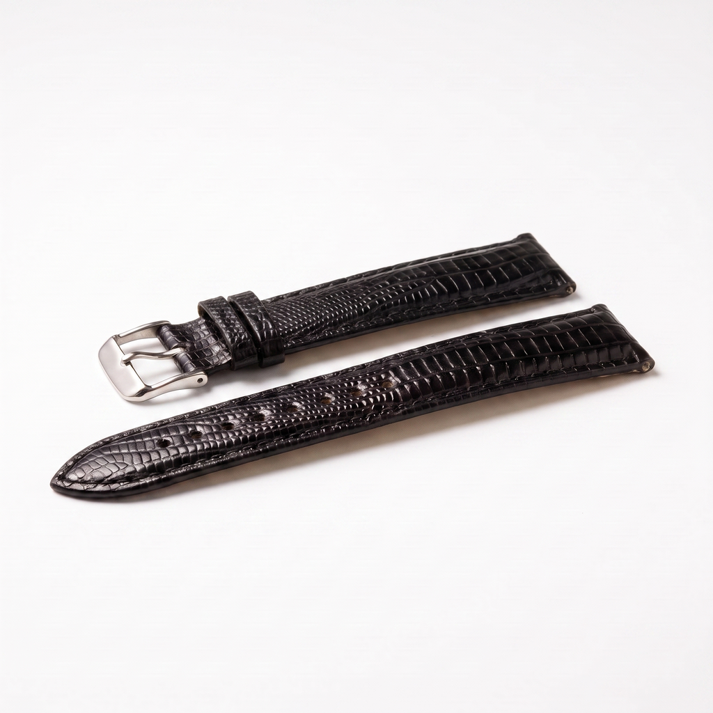 Correa de reloj de piel negra VERGIO, 20 y 22mm