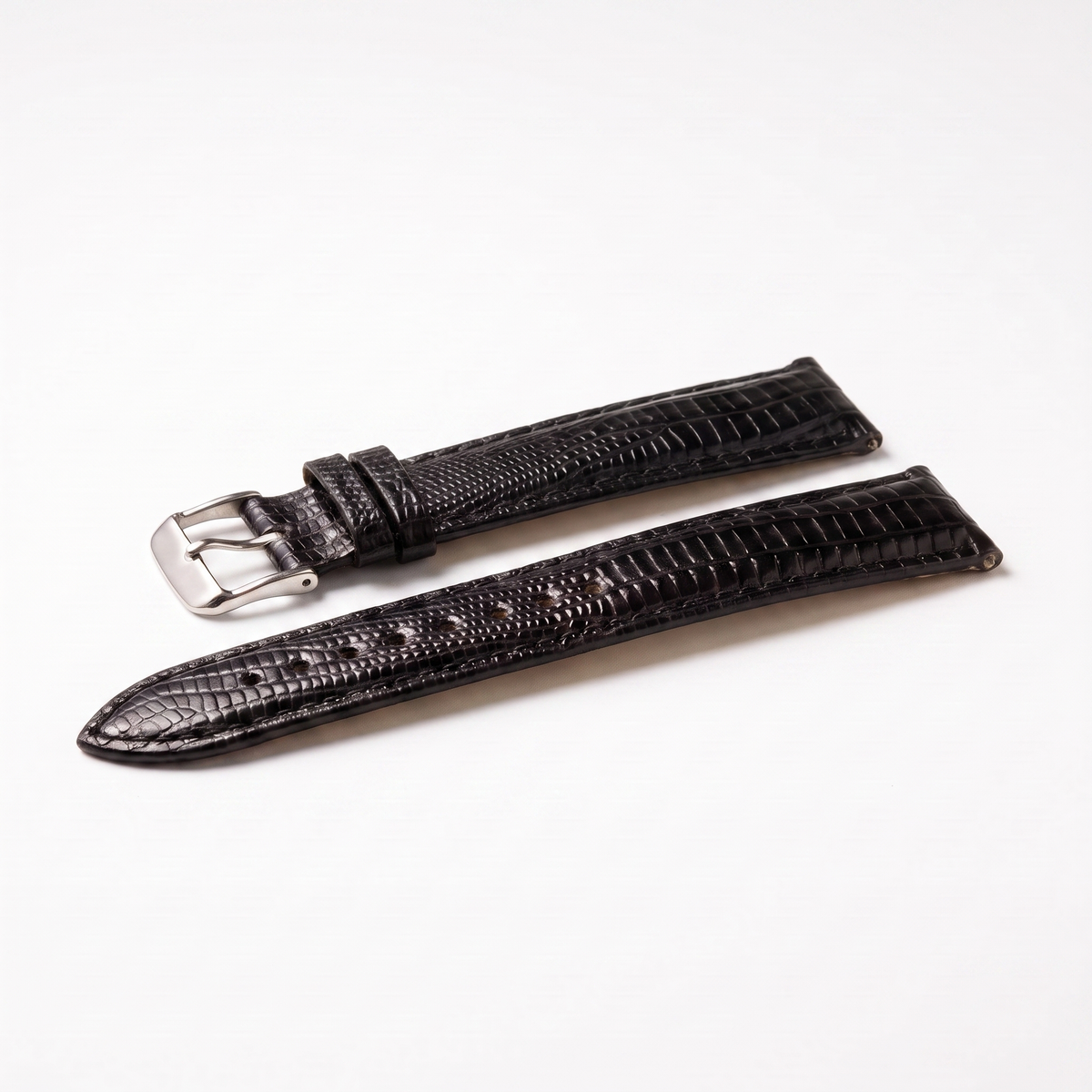 Correa de reloj de piel negra VERGIO, 20 y 22mm